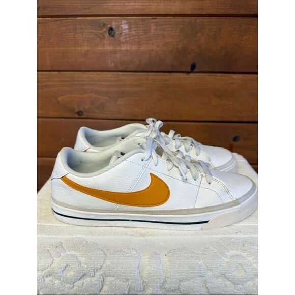 Nike Men\'s Court Legacy sneakers  White, Light Curry,  Black Sz 11 CU4150-109 main image 6